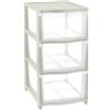 TONTARELLI S.P.A. Tontarelli, cassettiera modulare, 3 cassetti medi, Cover Line, 26,8x37x43,6 cm, trasparente, panna, organizer