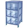 TONTARELLI S.P.A. Tontarelli, cassettiera Bambù 3 cassetti, celeste, plastica resistente, 36x34x60 cm, arredo bagno, casa, ufficio