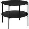 ATMOSPHERA TAVOLINO 197756B MDF/METALLO NERO 63X52CM