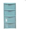 TONTARELLI S.P.A. Tontarelli, cassettiera Bambù 4 cassetti, Delfin,38x39x78h cm, mobile salvaspazio, casa, ufficio
