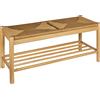 ATMOSPHERA Panca Maesi, legno naturale, 95 x 35,5 x 45 cm, 100% smontabile, Malakite Collection