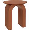 ATMOSPHERA Tavolino Stoa marrone, tavolino rotondo in MDF, base ad arco, design moderno, finitura opaca, 40x45 cm