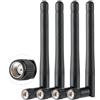 Vecys 4PCS Doppio Banda WiFi Antenna 2.4GHz 5GHz 5.8GHz Antenna 1.5dBi MIMO RP-SMA Maschio Antenna per Router WiFi Scheda LAN Wireless PCIe Scheda Router Monitor Videosorveglianza