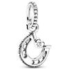 The Charmery Ciondolo portafortuna a forma di ferro di cavallo, in argento Sterling 925, compatibile con ciondoli Pandora e molti altri braccialetti con ciondoli del Regno Unito.