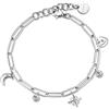 Brosway Bracciale Donna in Acciaio e Cristalli con Simbolo Cuore/luna | Collezione Chant - BAH49