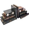 BLANC Fermalibri vintage decorativi per libri in legno falso scaffale per libri