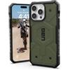 URBAN ARMOR GEAR Pathfinder Custodia compatibile con Apple iPhone 15 Pro [Ricarica wireless/carica magnetica compatibile, Protezione dalle cadute standard militare] color drago oliva