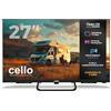 Cello CTRAV-27TZ TV Traveller Smart 12V da 27 con Tizen OS di Samsung, ricezione satellitare, Gaming Hub, altoparlanti Pitch Perfect, Bluetooth, ideale per camper e barche, triplo sintonizzatore