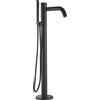 SINED Oristano Rubinetto Vasca Pavimento Nero Inox 316L Doccetta
