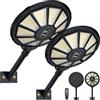 YACAISI Illuminazione esterna solare impermeabile, 8500K, luce solare a LED per esterni con sensore di movimento e telecomando per prato (2PACK)