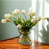 Avoeco 20 tulipani artificiali, realistici al tatto, in lattice, bouquet di tulipani finti, decorazione per la casa, centrotavola per matrimoni, composizioni floreali primaverili, fiori finti per la