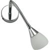 Intec APPLIQUE A PARETE F1 FLESSIBILE CROMO 1 LUCE ATTACCO G9 IP21 8X42CM
