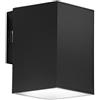 Intec APPLIQUE LED POLO NERA QUADRATA 8W 980LM CCT 3000K / 4000K IP65 7,8X9,9X11,6CM