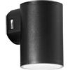 Intec APPLIQUE LED POLO NERA TONDA 8W 980LM CCT 3000K / 4000K IP65 7,8X9,9X11,5CM