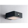 Intec APPLIQUE LED TED ANTRACITE 3W 300LM 4000K PANNELLO SOLARE E SENSORE DI MOVIMENTO IP54 14,3X7,5X17,3CM