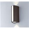 Intec APPLIQUE TRIEMISSIONE LED RAY BRONZO 14W 1490LM CCT 3000K / 4000K IP54 8,5X7,8X20CM