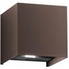 Intec APPLIQUE BIEMISSIONE LED ALFA BRONZO 10W 1200LM CCT 3000K / 4000K IP54 10X10X10CM