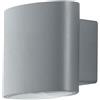 Intec APPLIQUE BIEMISSIONE LED BOXTER SILVER 8W 800LM 4000K IP44 12,9X8,5X10CM