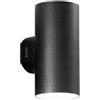 Intec APPLIQUE BIEMISSIONE LED POLO NERA TONDA 16W 1960LM CCT 3000K / 4000K IP65 7,8X9,9X16,2CM