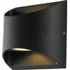 Intec APPLIQUE BIEMISSIONE LED VEYRON NERA 7W 840LM CCT 3000K / 4000K IP54 13X6,9X12,3CM