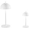 Intec LAMPADA DA TAVOLO RICARICABILE LED PARTY BIANCA 1,5W 134LM 3000K DIMMERABILE IP44 8X19,8CM