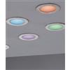 Intec KIT 6 SEGNAPASSI A INCASSO CALPESTABILI LED RIDER ACCIAIO DC12V 0,6W RGB IP67 3X3,7CM