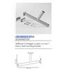 Intec LED-RADIUS-ST-W STAFFA TUBOLARE A T CON ATTACCO A MURO PER FARO SOLARE STRADALE RADIUS
