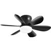 Intec PLAFONIERA LED VENTILATORE WIND NERO 10W 1100LM CCT 3000K Luce calda,4000K Luce naturale,6500K Luce fredda DIMMERABILE CON TELECOMANDO IR 16X53CM