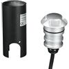 Intec SEGNAPASSI A INCASSO CALPESTABILE LED STEP SILVER DC24V 2W 170LM 4000K IP67 4 FASCI DI LUCE 4,5X5,7C