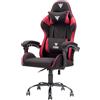 Itek Sedia Gaming Itek RHOMBUS FF10 - Tessuto, Doppio Cuscino, Schienale Reclinabile, Nero/Rosso