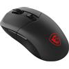 MSI Mouse Gaming MSI VERSA 300 WIRELESS - 2,4 GHz / Bluetooth 5.3 / USB 2.0, 60 grammi, Sensore ottico PixArt, Nero