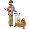 Mattel Harry Potter- Personaggio Harry Potter Binario 9 3/4 Snodato con Abiti da Viaggio, Civetta Edvige, Valigie e Accessori, da Collezione, Giocattolo per Bambini 6+Anni, GXW31
