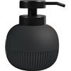 MSV - Dispenser di Sapone Gino Nero - Design Elegante e Compatto - 10.3 x 10.3 x 13.2 cm - capacità 0.5L - Ideale per Cucina e Bagno - Accessorio Pratico e Moderno