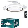 PHILIPS Ventilatore a Soffitto con Pale Retrattili e Lampadina LED Philips Bliss, 3 Pale, Pala Aperta 106 cm, 4.500 lm, Luce Bianca Tunabel 3.000-6.500 K, Regolabile Fino al 5%, Telecomando Incl., Oro