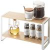 YAMAZAKI 7816 TOSCA 2Tiered Kitchen Rack, white, Steel/Wood, 33 x 12 x 19 cm