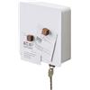 YAMAZAKI 4799 TOWER Magnetic Key Box, white, Steel, 15.8 x 5.5 x 15.8 cm