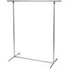 Perel Stand appendiabiti in metallo con 1 barra, guardaroba aperto per camera ingresso cabina armadio, metallo grigio, robusto porta abiti, 125 x 50 x 130 cm