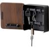Yamazaki 4801 RIN Key Box, black, Steel/PlyWood, 15.8 x 5.7 x 15.8 cm