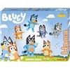 Hama Bluey - Set di perline termoadesive da applicare con ferro da stiro, 4000 perline con 2 pannelli forati quadrati, foglio di design e istruzioni, dai 5 anni in su, per bambini