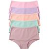 NICOLETTA Mutande da donna in cotone a vita alta, confezione da 5 pezzi, in morbido cotone, biancheria intima da donna, mutandine per la pancia, multicolore, 8XL