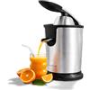 NutriChef Estrattore di Succo, Estrattore e Centrifuga Spremiagrumi Elettrico in Acciaio Inox con Pressa Manuale, Filtro Polpa Regolabile, Lavabile in Lavastoviglie, Motore 160 Watt