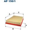 FILTRON Filtro aria FILTRON AP 150/1