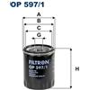 FILTRON Filtro olio FILTRON OP 597/1
