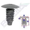 ROMIX Clip di fissaggio ROMIX A12301S AUDI, FORD, MERCEDES-BENZ, OPEL, VW
