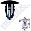ROMIX Clip di fissaggio ROMIX A14545N FORD