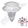 ROMIX Clip di fissaggio ROMIX C10003 AUDI, FIAT