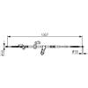 BOSCH Cavo comando, Freno stazionamento BOSCH 1 987 482 901