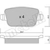 METELLI Kit pastiglie freno, Freno a disco METELLI 22-0780-0