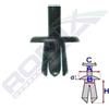 ROMIX Clip di fissaggio ROMIX 20223 ALFA ROMEO, FIAT, LANCIA