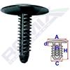 ROMIX Clip di fissaggio ROMIX B22643 OPEL
